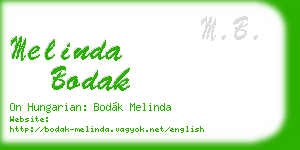 melinda bodak business card